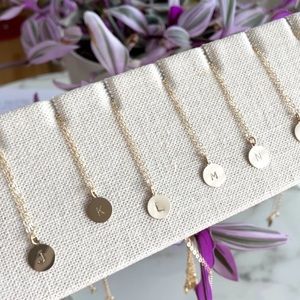 Jennifer Tuton Initial "J" Dainty necklace - 14k gold filled